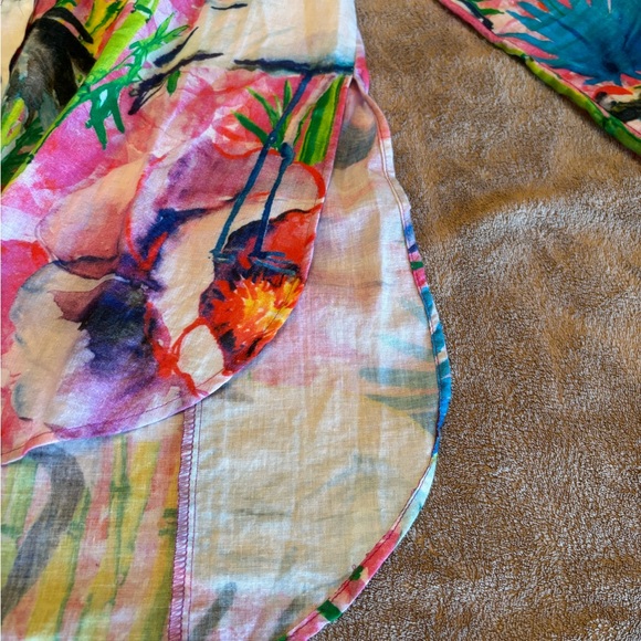 Soft Surroundings Multicolor Floral Button-Down Shirt Size S - Picture 5 of 8